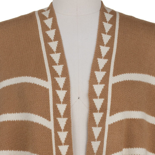 Imagen 6 de 10 de Poncho, Capa, Chal Tejido De Punto Tribal, Boho Chic Etnico.