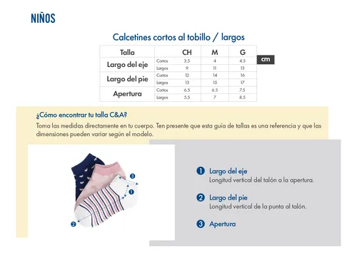 Tallas niños c&a hotsell