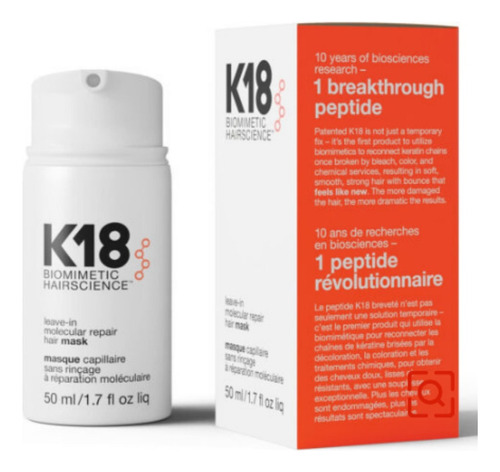 La Nueva Máscara Dañada De 50 Ml Repara El Cabello K18 Care