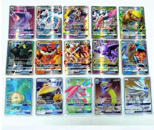 Lote 10 Cartas Pokémon Gx Em Português Cartas Brilhantes Sem Repetir -  TechBrasil