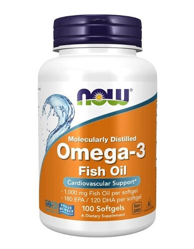 Omega · Now 1000 Mg Fish 100cap - Unidad a $1140