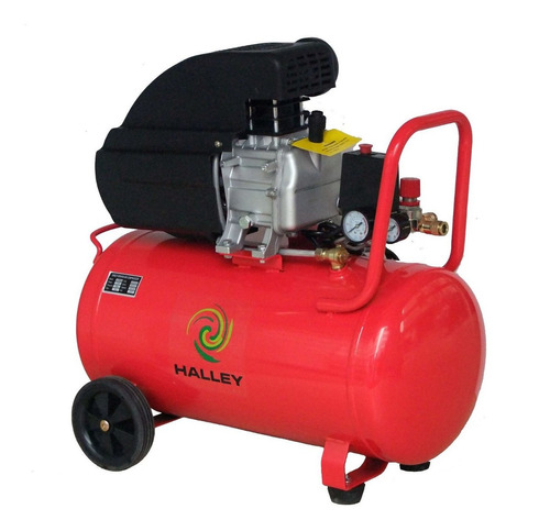 Compresor de aire eléctrico portátil Halley COMP100M monofásico 100L 2.5hp rojo