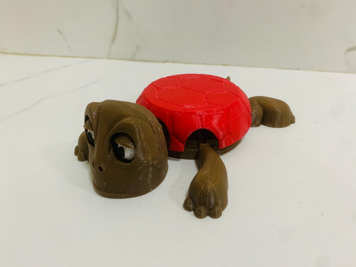 Tortuga Viral Posatazas Posavasos Articulada Varios Colores Tortuga Marrón Rojo