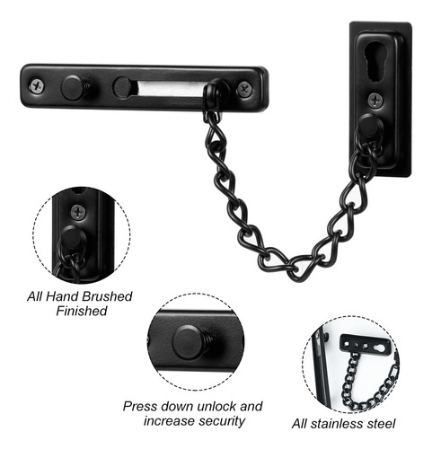Cerradura De Cadena De Puerta De Acero Inoxidable Con Resort