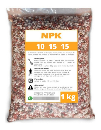 Melhor Adubo 10 15 15 Npk Para Os Tipos De Plantas 1kg