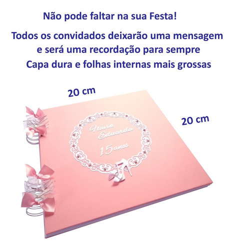 Imagem 2 de 5 de Caderno Debutantes Assinaturas Convidados Festa 15 Anos