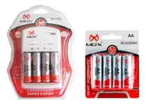 Comprar Carregador De Pilhas Com 8 Pilhas Aa Recarregáveis Bivolt