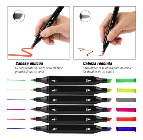 Marcadores Xin De Doble Punta Con 60 Colores