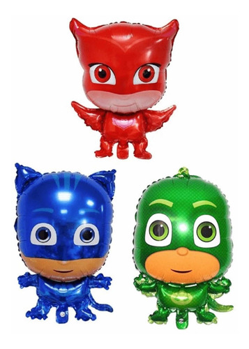 Pack 3 Globos Metálicos Héroes En Pijama Grandes