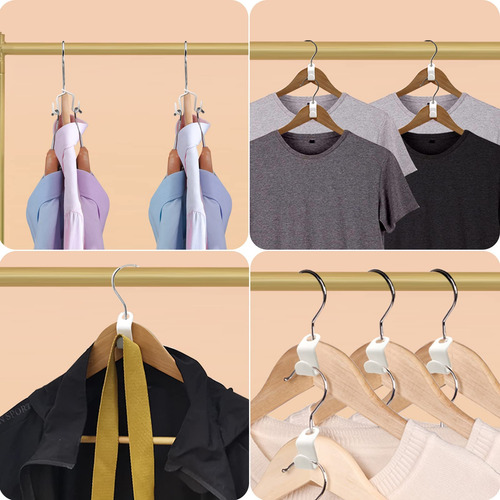 Ganchos Para Colgar Ropa, 100 Unidades, Ahorran Espacio