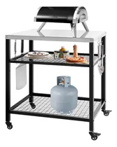 Comprar Carrito De Parrilla Acero Inoxidable Con Ruedas