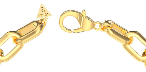 Pulsera Beloved Guess Mujer Corazones Color Dorado Diámetro 9 Cm Largo 18 Cm