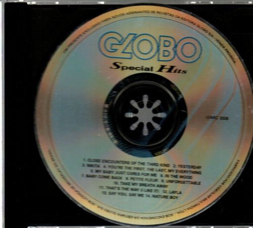 Cd Globo Special Hits