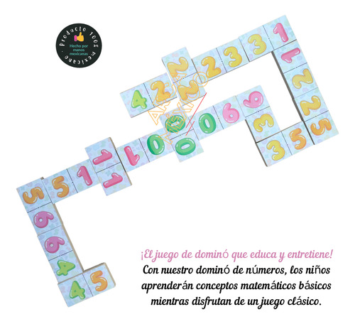 Dominó De Números: Juego De Mesa Didáctico 28pz De Diversión