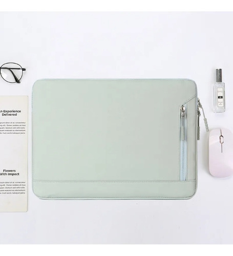 Funda Portátil Suave Para Ipad, Color Verde Claro Agua