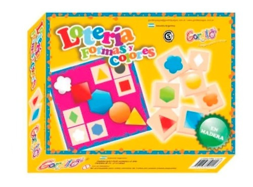 Juego Loteria Formas Y Colores De Gordillo - Lv
