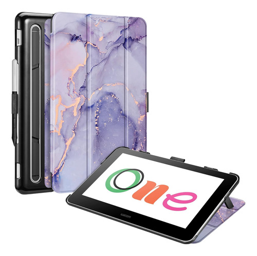 Fintie Funda P/ Tablet De Dibujo Wacom One 13.3 Marmol Lila