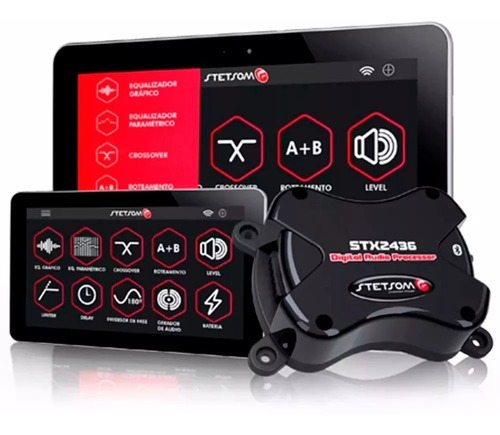 Processador Stetsom Stx2436 Bluetooth Equalizador Crossover