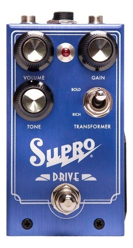 Supro Drive Pedal Made In Usa Palermo Color Azul