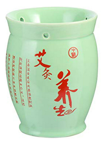 1pc Double Layer Ceramic Moxibustion Pot Can Tin Moxa Cup Ma