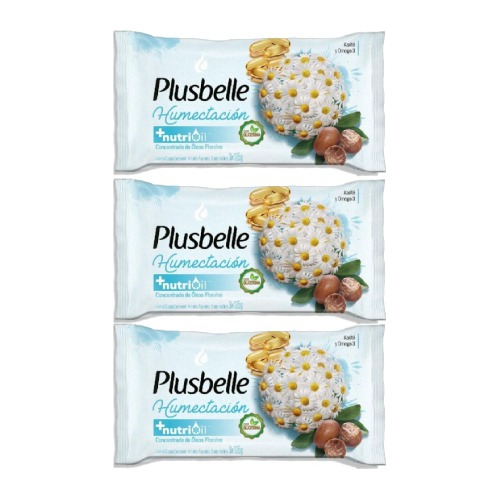 Jabón De Tocador Humectación 3x125g Plusbelle Pack X3