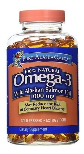 Pure Alaskan Salmon Oil Omega 3 Aceite De Salmon 2000mg 180c