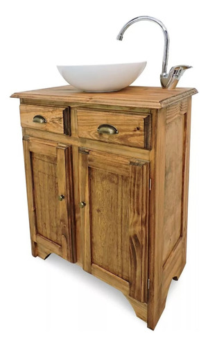 Vanitory Estilo Colonial. Madera 65 Cm. Baño. Vintage.