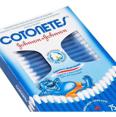 Imagem 2 de 2 de Hastes Flexíveis Cotonetes Johnsons Com 75 Unidades