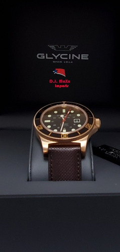 Relógio Glycine Combat Sub Automátic 48mm Bronze Novo