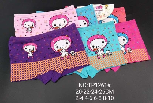 Imagen 5 de 6 de Pack 12 Pantaletas Algodón Niña Calzón Talla 2-10