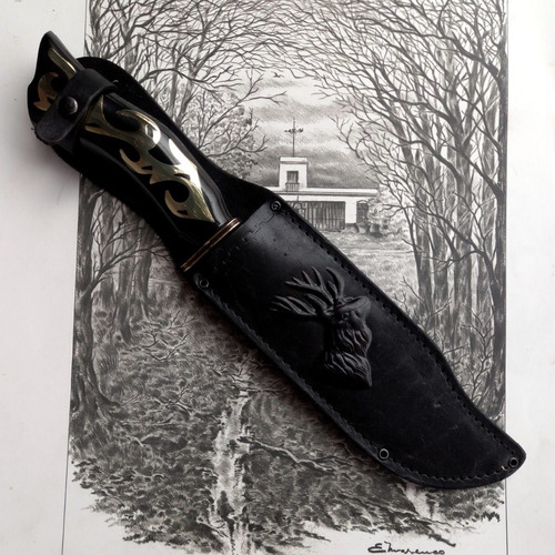 Cuchillo Bowie Antiguo Albacete Acero Aleman