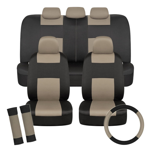 Fundas De Asiento De Coche Polypro Juego Completo Beige...