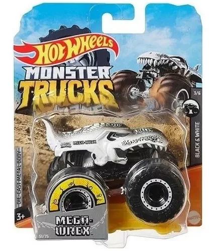 Hot Wheels Monster Trucks MEGA WREX Black Die Cast 1:64 Toy Truck