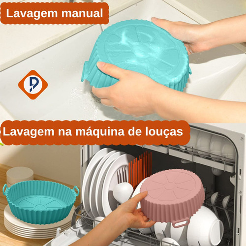Imagem 6 de 9 de Forma De Silicone Resistente Para Air Fryer Antiaderente