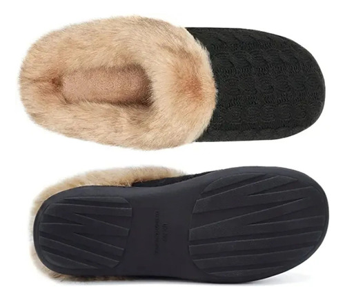 Pantuflas De Abrigo Plantilla Memory Foam Para Dama