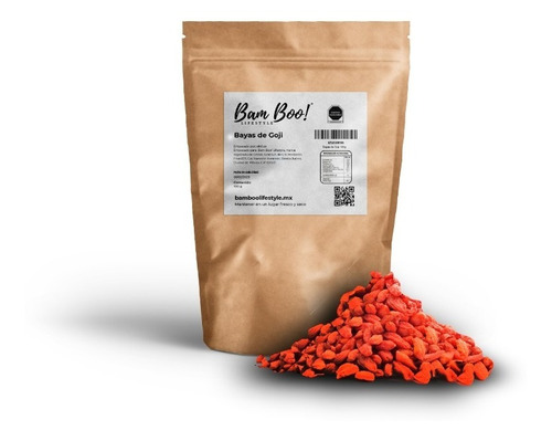 Imagen 1 de 7 de Bayas De Goji 100 Gr Bam Boo! Lifestyle