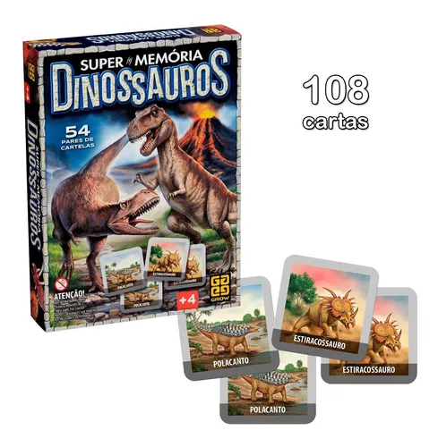 Jogo da Memória Dinossauros Pais e Filhos