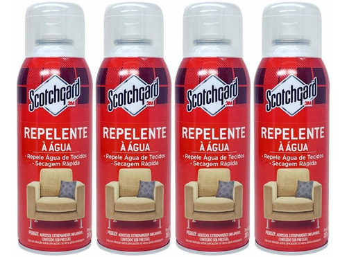 Kit 4 Scotchgard 3m Protetor Sofá Spray Impermeabilizante