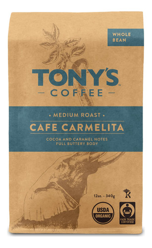 Tony's Coffee, Cafe Carmelita (12 Onzas), Cafe De Grano Ente