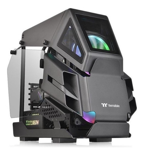 Imagen 2 de 8 de Gabinete Thermaltake Ah T200 Black Micro Atx Vidrio Templado