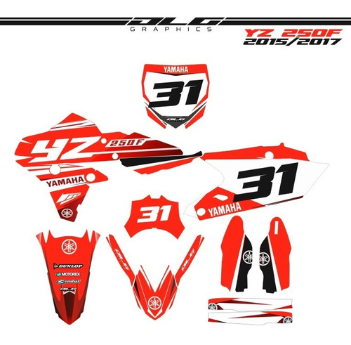 Kit Calcos Yamaha Yz 250f 2015/2017