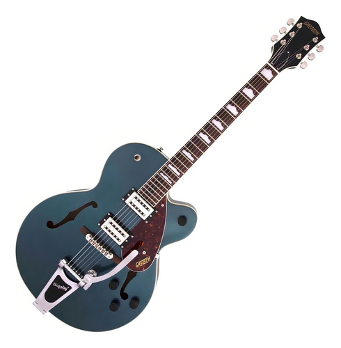 Guitarra eléctrica Gretsch Streamliner G2420T hollow body de arce gunmetal brillante con diapasón de laurel