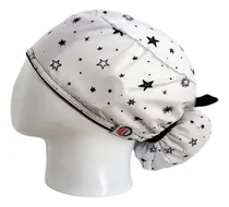 Comprar Gorro Quirúrgico Estrellas Blanco Antifluido + Lanyard 