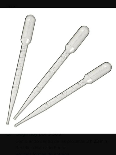 10 Pipetas/goteros Plasticos 3 Ml Uñas Vitrow Tinta Artistia