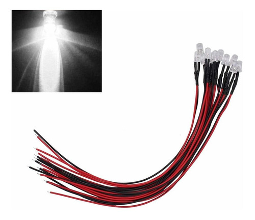 10 12 5 Luz Led Blanca Individual Bombilla Cable 9 Cc