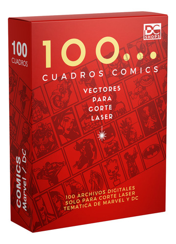 Cuadros Marvel Y Dc. Vectores Digitales Corte Laser