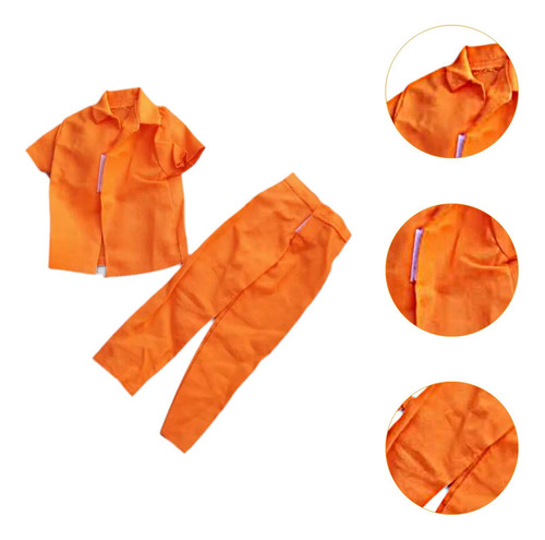 2 Piezas De Uniforme De Prisión Para Hombres A Escala 1/6,
