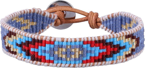 Kelitch, Pulseras De Cuentas De Semillas Azules, Pulsera Tej