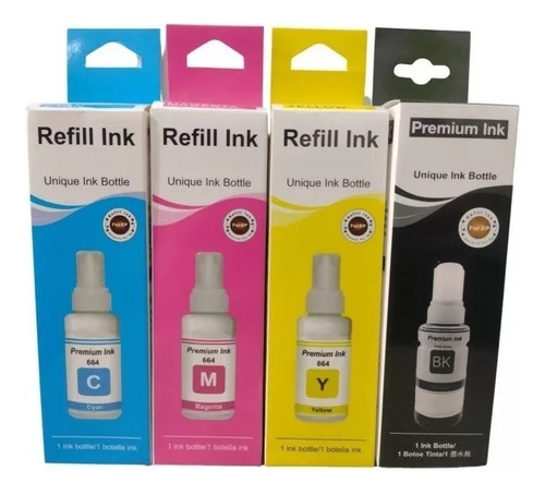 Kit Tinta Epson Refill Ink 544 L3210,l3250,l5190