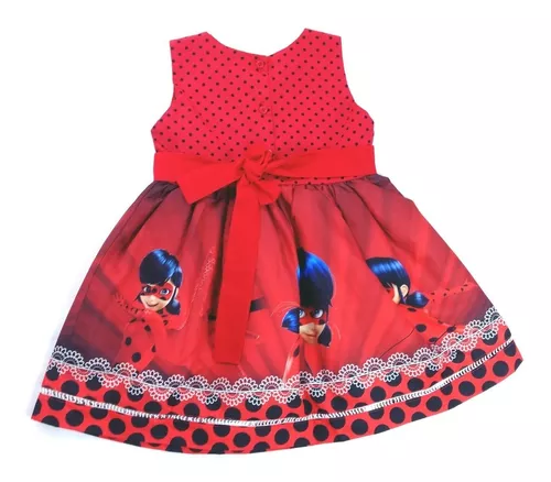 Camiseta Infantil Estampa Ladybug Miraculous Tam 4 a 10